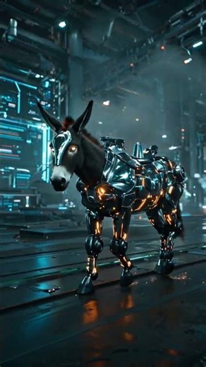 Donkey Transformed into Futuristic Meat Processing Robot 😱 | AI Factory 2025 #shorts #viral