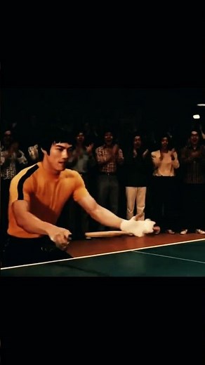 Bruce Lee Playing Ping Pong With Nunchaku 🏓 | Rare 1970s Footage #brucelee#nunchaku #pingpong #auraa
