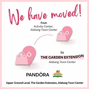8.3K views | Exciting news! Our Pandora kiosk at Alabang Town Center has reopened and temporarily moved to:  The Garden Extension Come and explore our collection today!  | Pandora | Facebook