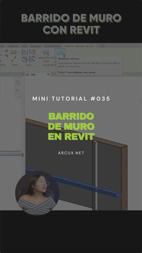 Cómo crear un barrido de Muro con Revit 🤩🙌 | Arcux Arquitectura