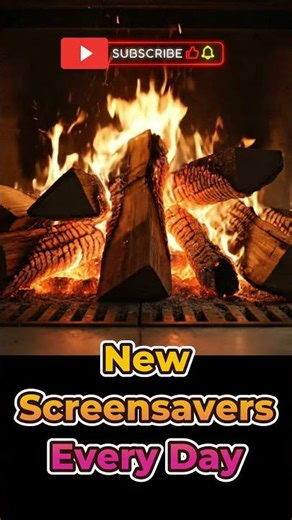 Fireplace Screensaver is HOT #fireplace #shorts #screensaver