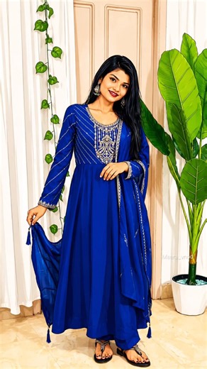 Women’s embroidered kurta set🌸✨#meesho #fashion #onlineshopping #model #ootd #style #blue #kurta