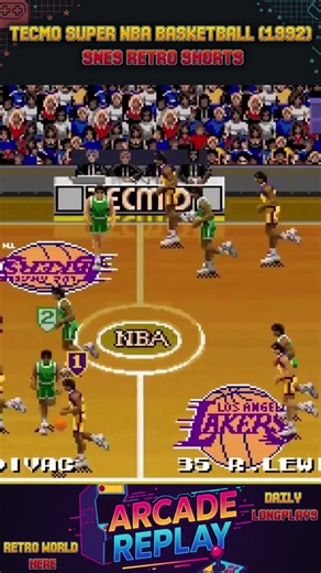🎮 Tecmo Super NBA Basketball (1992) – SNES Retro Shorts 💥🕹️ #retrogaming #snes