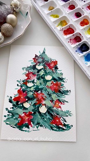 17K views · 376 reactions | Easy and loose #creaconelbuho #watercolortutorial #watercolorcards #watercolor | Crea con el búho | Facebook