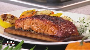 Swordfish with pumpkin ravioli by Bonefish Grill