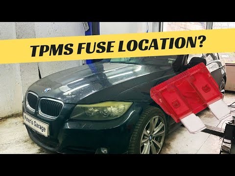 BMW E90 E91 Tyre pressure monitoring system TPMS fuse relay location replacement 316 318 320 325 330