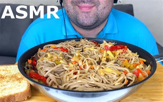 【Russian Eating】蔬菜炒荞麦面、烤面包 咀嚼音