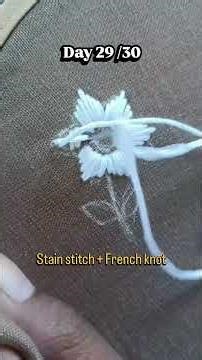 Day 29 : cute little flower embroidery 🪡💯🧿 #embroart #embrodering