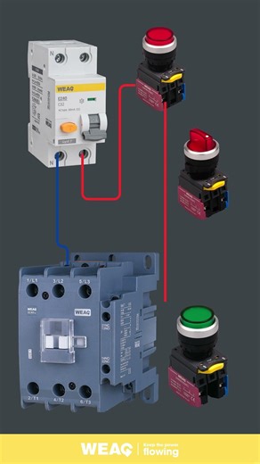 Multi-Control Safety Circuit: AC Contactor Setup.