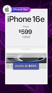  Apple ’s cheapest iPhone yet? The iPhone 16e packs serious upgrades: A18 chip, 48MP camera, and Apple Intelligence all for just $599 | TechRepublic | Facebook