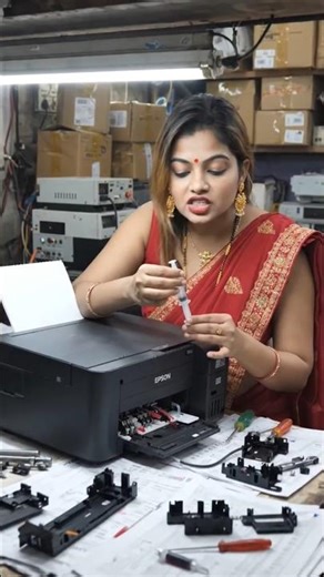 How to suck ink from epson printer #shorts #shortsfeed #viralprinterwali
