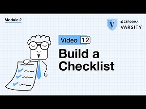 12. Your trading checklist
