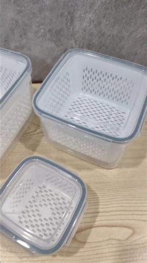 4 Pcs Large Airtight Fridge Storage Containers
