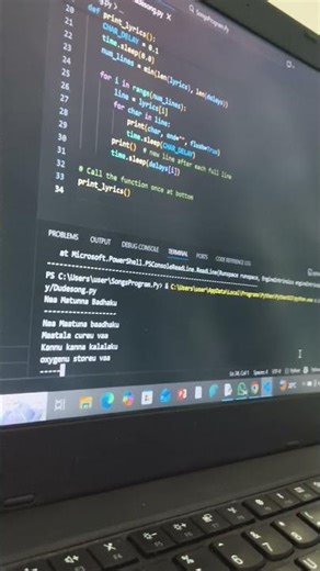 ##This Python program prints song lyrics also 😅🐍👩🏻‍💻##
