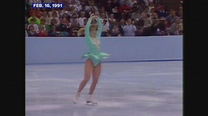 Feb. 16, 1991: Figure skater Tonya Harding makes history at the 1991 Nationals