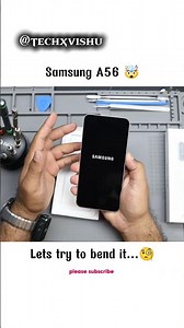 Samsung A56 🤯 Let's bend it 💀 #samsung #samsunga56 #unboxing #tech #shortsfeed #shorts #durability