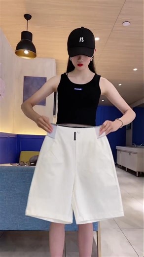 new black zing zang pattern soft cotton tsleeve short hynos capery #fashion #fashiontrends #shorts