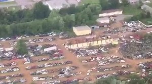 Helicopter flyover Mayfield KY following tornado damage. Video from WSIL TV. | WSIL News 3