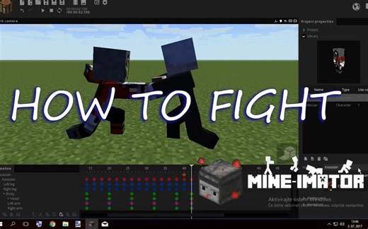 06. 打斗教程 Mine Imator Fighting Tutorial (part 2) - With Explanation!!! 英文中字