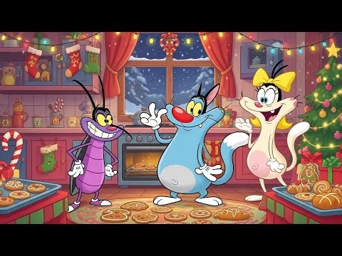 Oggy’s Christmas Cookies Turn Into Total Chaos! Hilarious Kitchen Disaster | Funny Oggy 2D Animation