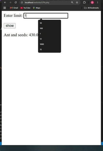 php | Euler project 'Ant and seeds' | CodeLearning