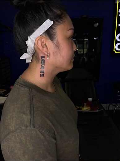From stencil to tattoo…First time doing Gothic Roman Numerals !!! So sickkk!!! Really had fun with this one !!! #fyp #tiktok #gothicromannumerals #behindtheear #fromstenciltotattoo #smalltattoos #smallbangers