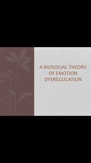 2.8K views | A Biosocial Theory of Emotion Dysregulation by DBT-Dialectical Behavioural Therapy. Pause above to slow reel down. #DBT #dbtskills #emotionregulation | DBT - Dialectical Behavioural Therapy | Facebook