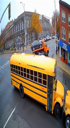 School buses collide but who is at fault here? Either way this is a nightmare for the bus drivers and the students on board | Artificially Entertaining
