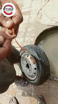 Car Tubeless Tire Patch Without Removing the Tire! 👩‍🔧🔥 Amazing patch Repair Trick#tireshop#shorts