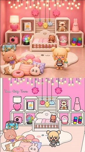 Free Cute Pink Kid Bedroom Design 🌸🧸 | Toca Boca