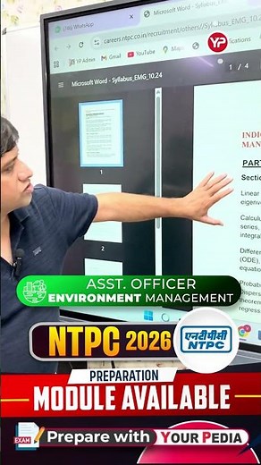 NTPC 2026 Assistant Officer Environment Management 🚨 20 Vacancies Start Preparation with YourPedia