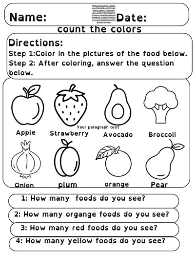 Color of the Week Preschool Worksheets, Toddler Learning Activities (printable Download) - Etsy