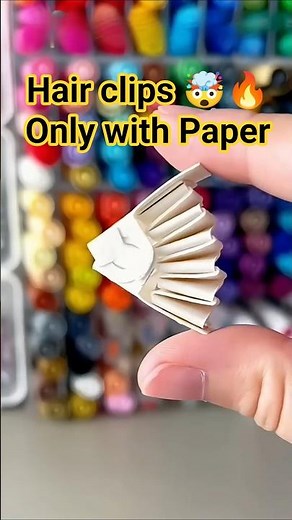 🔥Make hair clips only with ₹5 paper 🤯 | Diy Budget friendly craft #paperclips #craft #satisfying