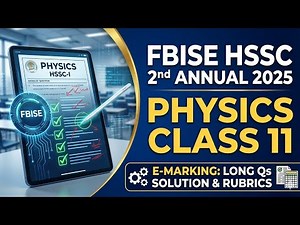 Class 11 physics problem solving | FBISE HSSC 2nd Annual paper checking | KVL Numerical #fbise