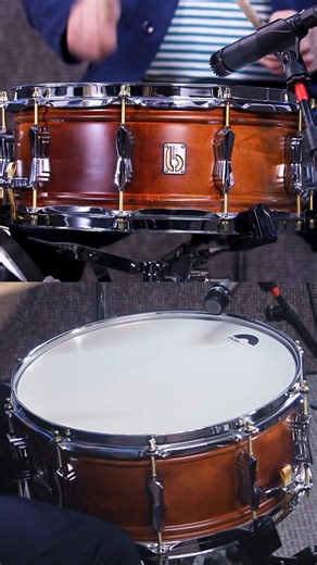 With its double bead design, it channels sound with unparalleled precision 🔥 But that's not all, Firebird offers versatility beyond compare. Choose between two hoop variations: the classic triple flange hoops or the vintage-inspired single flange adorned with mini claws. #firebird #snaredrum #drumdemo #demo #playdrums #handmade #madeinbritain | British Drum Co