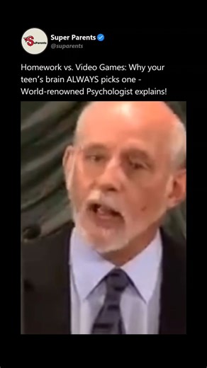 Super-Parents | Parenting Tips & Advice on Instagram: "🎮 Why can your teen game for HOURS but barely focus on homework? It’s all about instant rewards vs. delayed consequences. 🧠 Dr. Russell Barkley explains: Video games = constant feedback & dopamine hits. Homework = no instant payoff, making it hard to self-motivate. ADHD brains struggle with self-starting when rewards aren’t immediate. 💡 The Fix: ✔ Turn homework into small, timed wins (think "levels" in a game). ✔ Use external motivators (