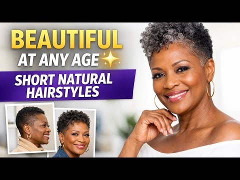 Beautiful Short Natural Haircut Older Black Women Love in the USA