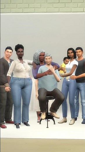 making a Sims 4 pose for 4 generations