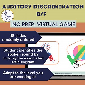 STOPPING, B/F Auditory Discrimination. A fun, NO PREP, interactive game!