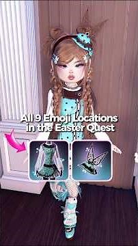 ALL 9 Emoji CODE LOCATIONS in Dress To Impress Easter Quest ✨ #dti #dresstoimpress #roblox