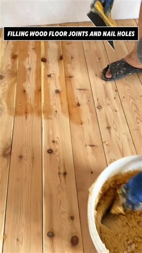 Repairing Wood Floor Joints and Nail Holes | Creating a Smooth Surface