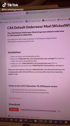 Don’t want your CAS sims to be n00d when Wicked Whims is installed? Get this mod! #thesims #thesims4 #thesims4cc #simtok #blacksimmer #twitchstreamer #thesims4mods #gamergirl