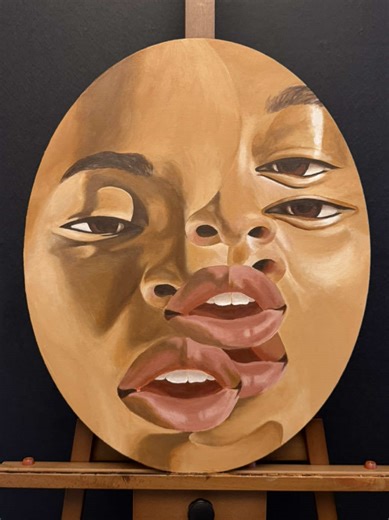 Exploring Abstract Art with Willow: A 16x20 Acrylic Masterpiece