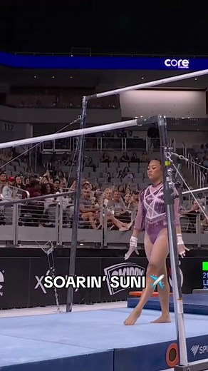 Suni Lee’s uneven bars routine from night one of the #XfinityChamps. 🔥 #gymnastics #unevenbars #sunilee #usa