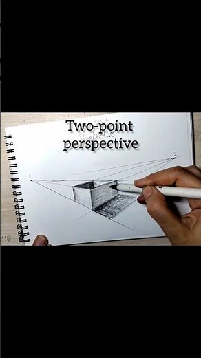 Two-point perspective. #art #drawingskills #shading #ytshorts #artshorts #youtubeshorts