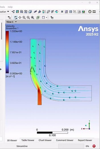 CFD Streamline Animation in ANSYS Fluent ⚡ #shorts #CADDEngineer