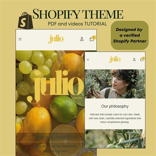 Skincare Pitch Shopify Theme | Editable Shopify Store Template | Luxury Skincare Website | Pre-designed Pages - Etsy