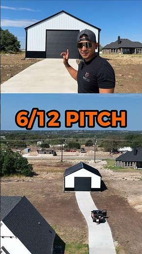 6/12 Pitch for 30x50 Metal Building?! 🤯Check this out! #steelbuildings #workshop #concrete #shorts