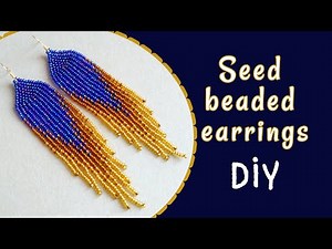 how to make beaded earrings for beginner with seed beads and nylon thread