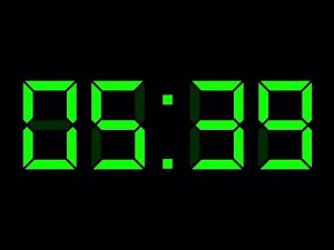 Digital Timer Clock Black Green Motion Graphics